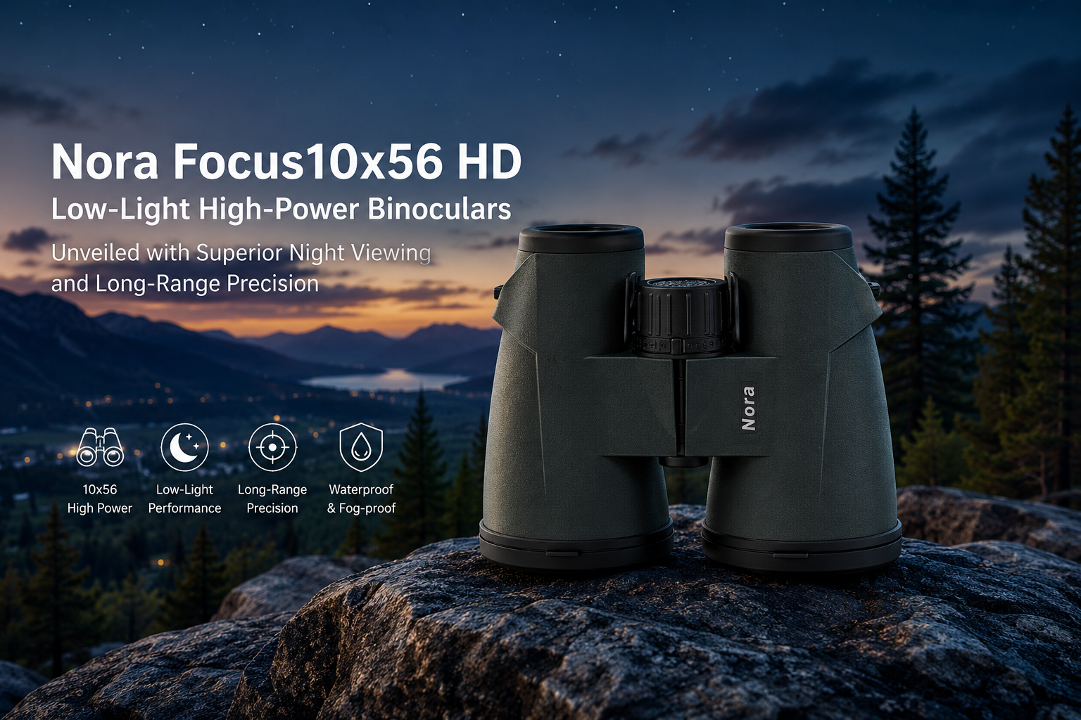 Nora Focus10x56 HD Low-Light High-Power 