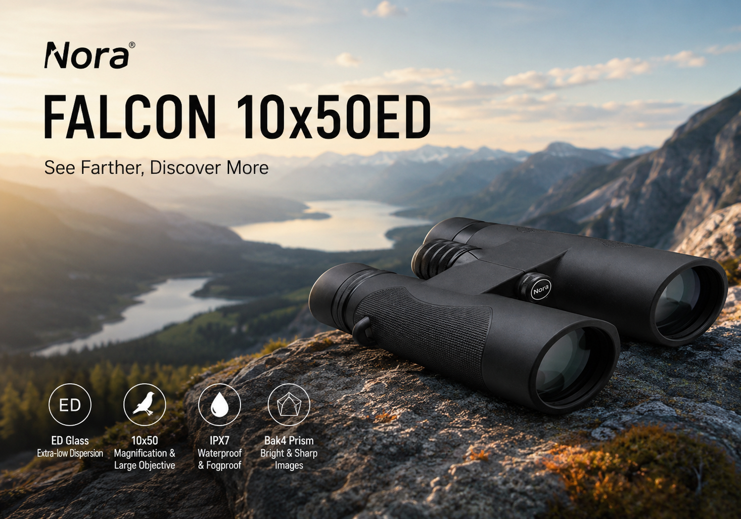 Nora Falcon 10x50ED Binoculars Set a New