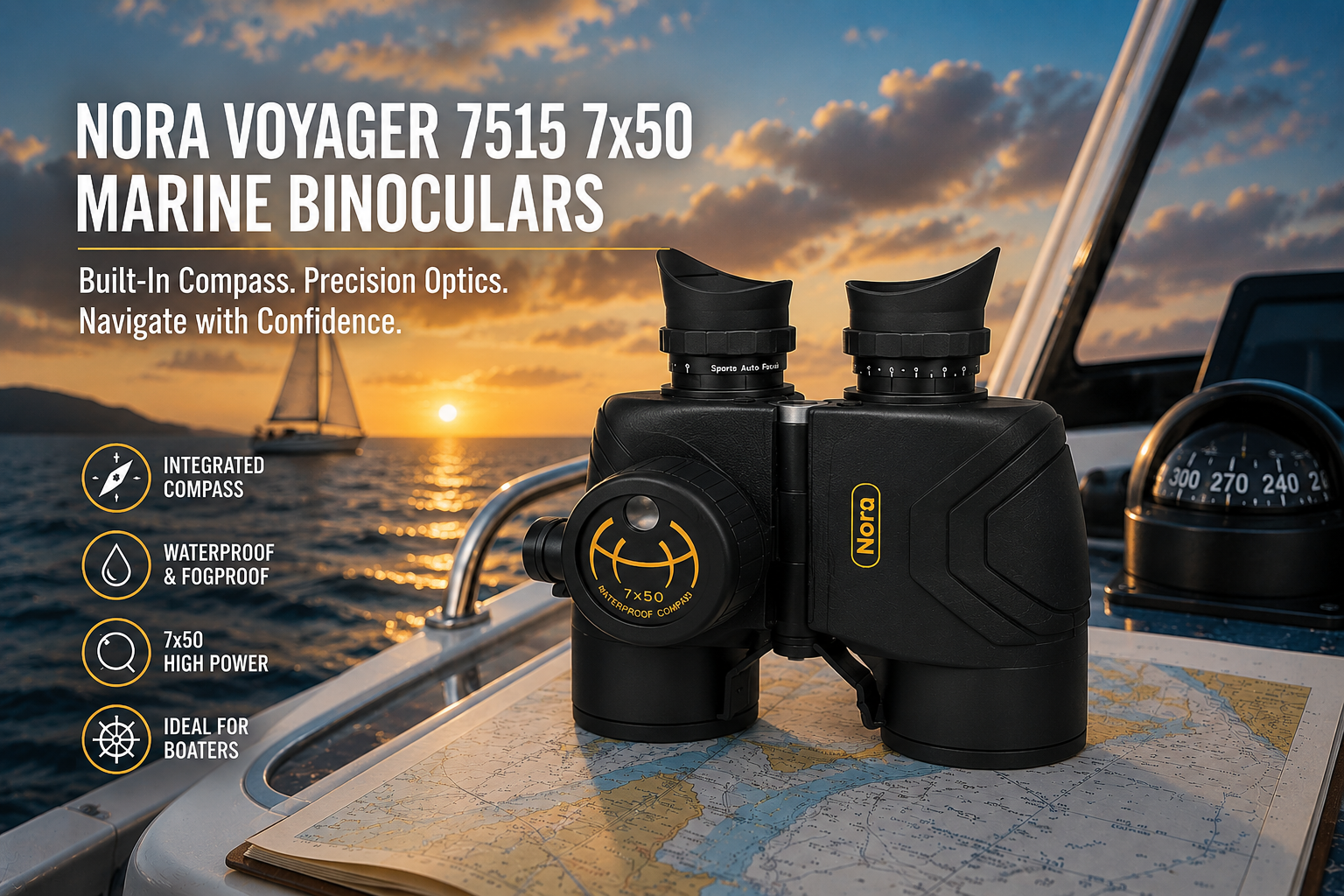 Nora Unveils Voyager 7515 7x50 Marine Bi